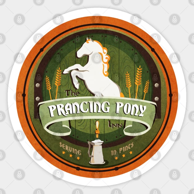 The Prancing Pony Sticker by enchantedrealm